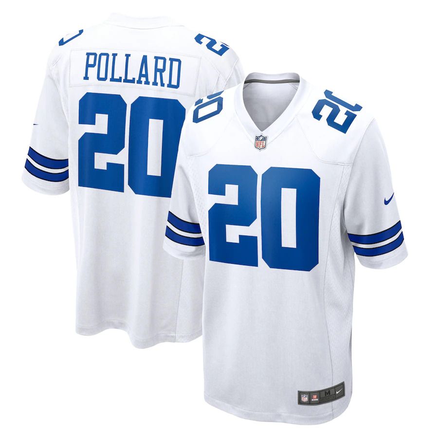 Men Dallas Cowboys #20 Tony Pollard Nike White Game Player NFL Jersey->dallas cowboys->NFL Jersey